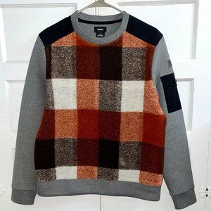 DKNY Plaid Long Sleeve Crewneck
